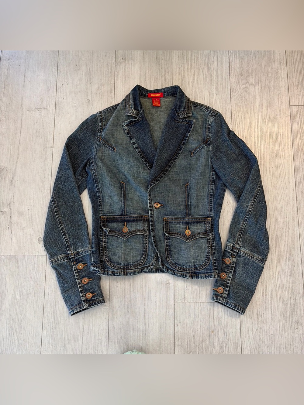 Blue Asphalt Blue Denim Collared Jacket
